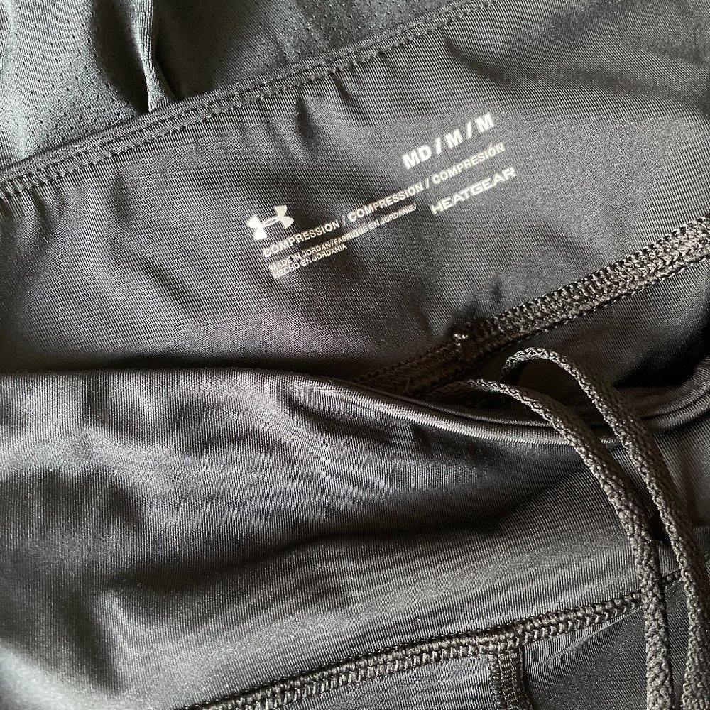 Under Armour Black Compression Leggings, Size M